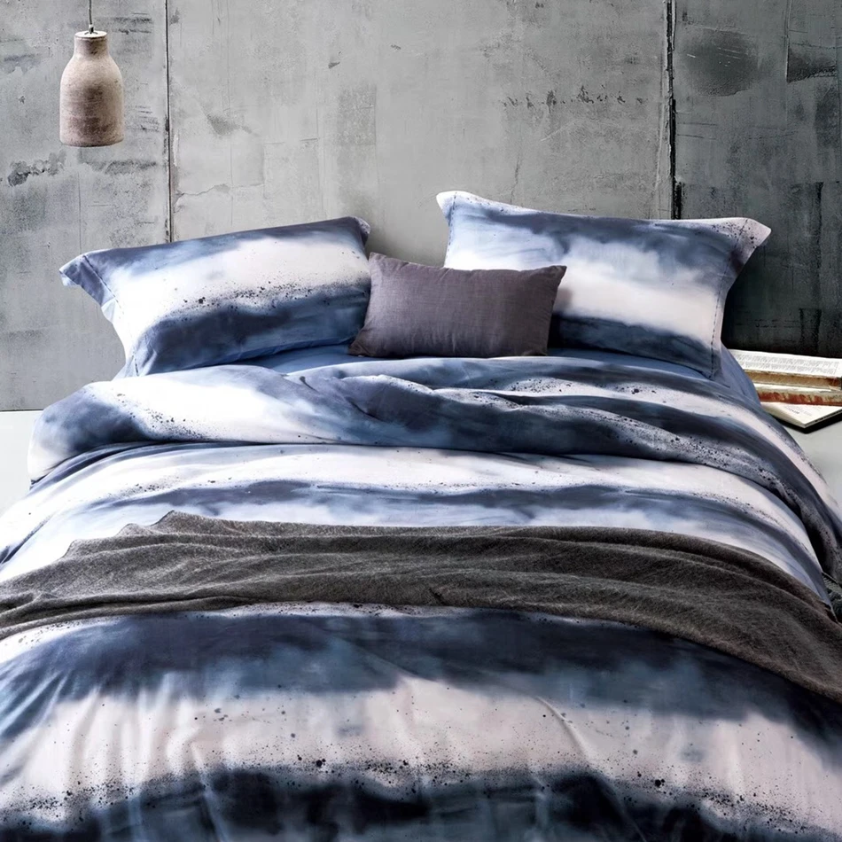 Buy 600TC 100 Egyptian Cotton Blue And White Duvet