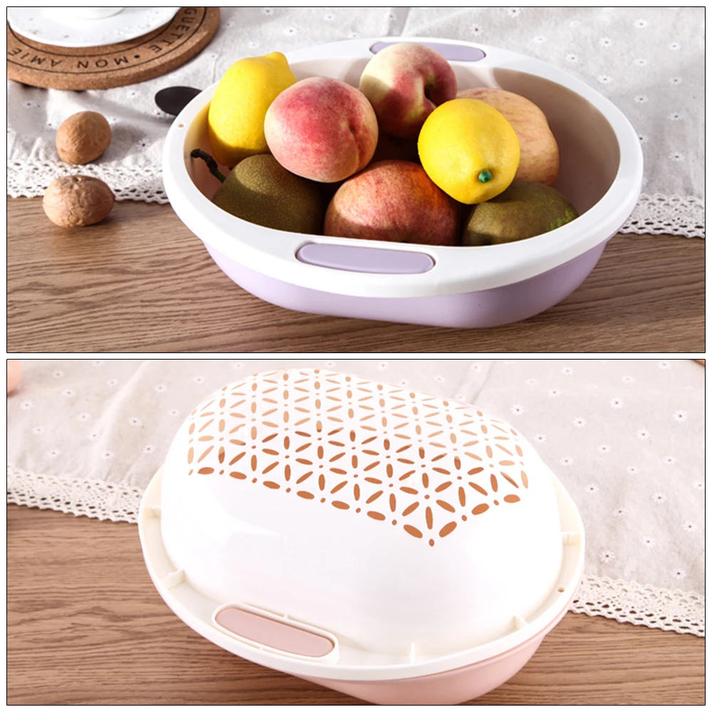 

Creative Double-Layer Reversible Dishwashing Drain Basket Multi-Function Basin Basket Double-Piece kitchen tools