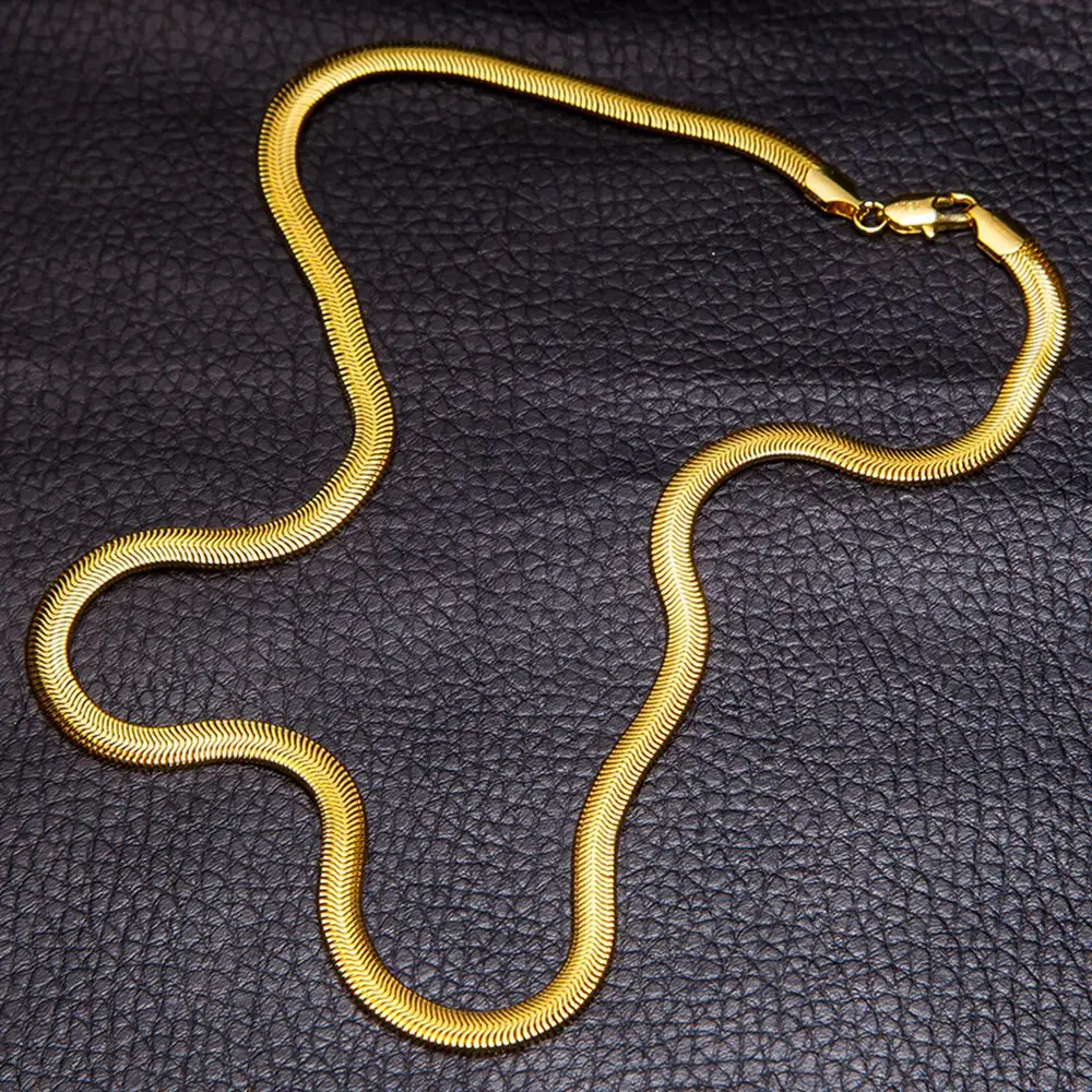 Buy Soft Snake Bone Chain Necklace Womens Mens Stamped