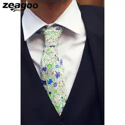 Мужские повседневные цветочные печати шеи галстук бизнес галстук для свадебной вечеринки идеальный подарок для мужа, отца и друзей