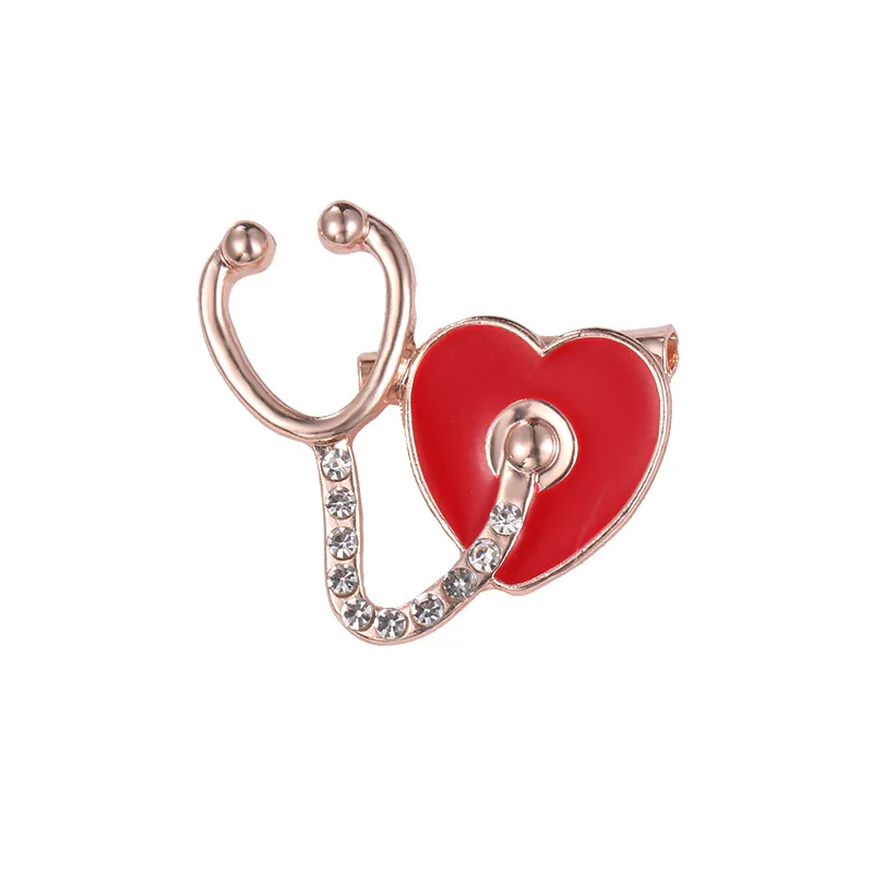 

WEIMANJINGDIAN Brand Nurse or Doctor's Stethophone Metal Brooch Pins