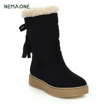 

NEMAONE Women winter snow boots warm short plush ankle boots for women Round Toe winter shoes student footwear