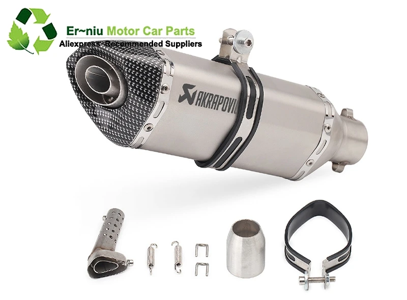 

51MM Universal Motorcycle Exhaust Pipe Muffler Akrapovic Escape db killer For honda CB400 fz1 r6 cb1000r r15 cbr650f 10%