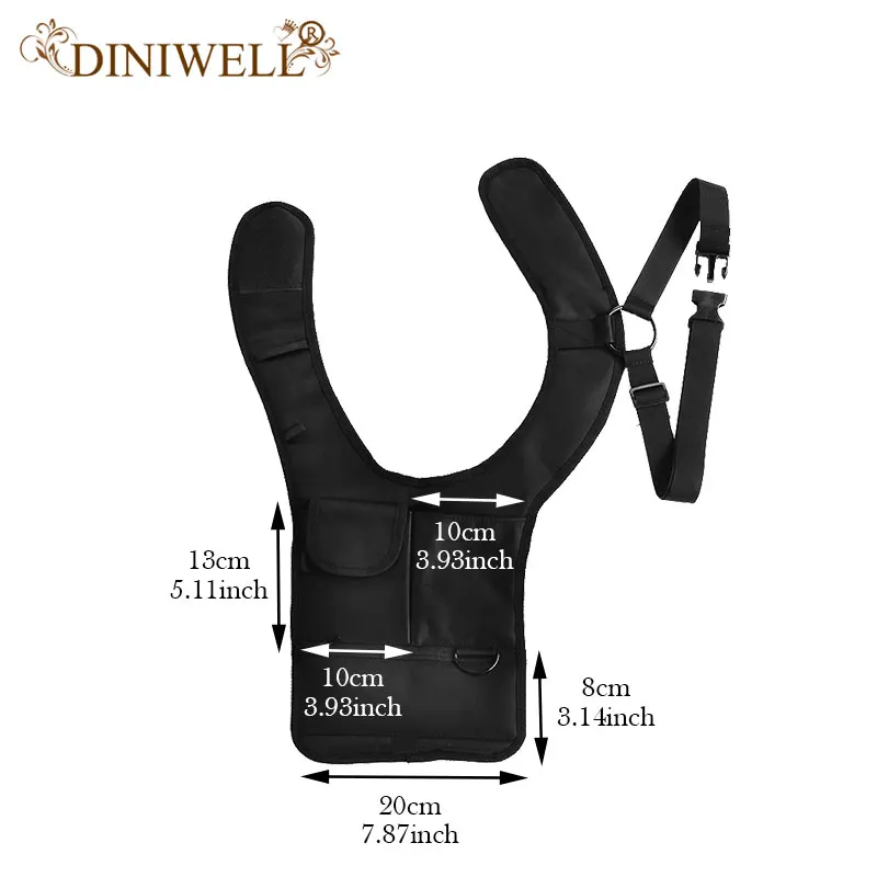 DINIWELL سفر مضاد للسرقة السلامة المخفية تحت الإبط الحافظة حقيبة كتف الرياضة حقيبة التخزين ل جواز عملة مفتاح القلم شاشة هاتف