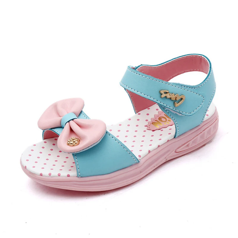 

COZULMA Girls Cute Bow Sandals Children Beach Slippers Shoes Summer Style Kids Shoes Girls Princess Roman Sandals Shoes
