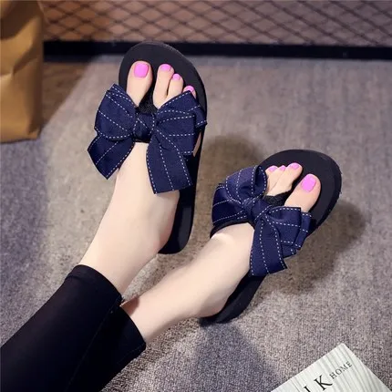 

Female summer new bow flip flops slip wear outside flip flops