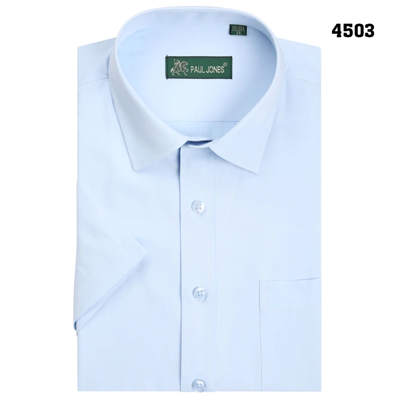 Для мужчин; короткий рукав Solid Dress Shirt Slim-Fit Non-Iron работы Рубашки для мальчиков Формальные Бизнес социальных Рубашки для мальчиков легко средства ухода за мотоциклом и Средства ухода за мотоциклом