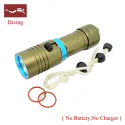 2000 люмен светодиодный фонарик Дайвинг лампа для подводной охоты XM-L2 LED Дайвинг-вспышки Подводные 60 м Lanterna tatica