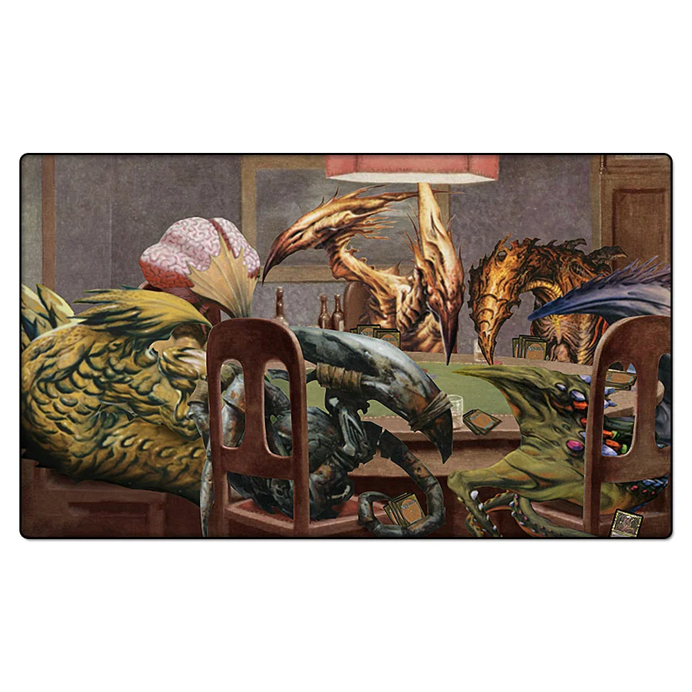 Slivers Poker Playmat) Волшебная игра, игровой коврик, настольные игры статическая Вселенная, большой коврик для мыши на заказ - Цвет: Белый