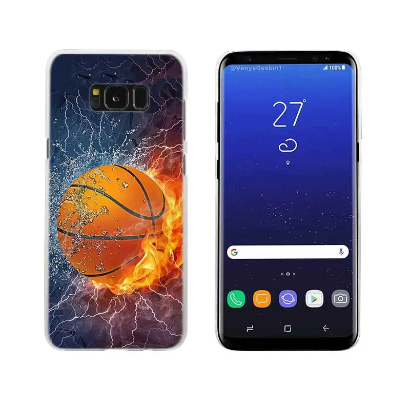 Sheli Баскетбол темный прозрачный Note 10 9 pro Жесткий чехол для samsung Galaxy S4 S5 S6 S7 S8 S9 Plus Edge Mini s10 lite - Цвет: 03