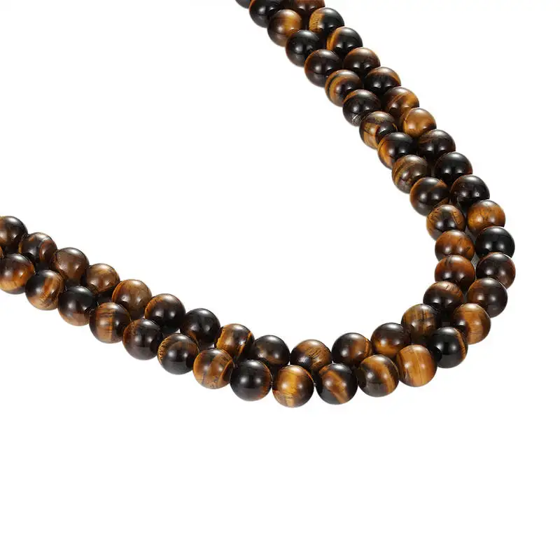 

JAAFAR High-quality natural grade 5A yellow tiger eye stone loose beads semi-finished beaded beads for DIY bracelet with
