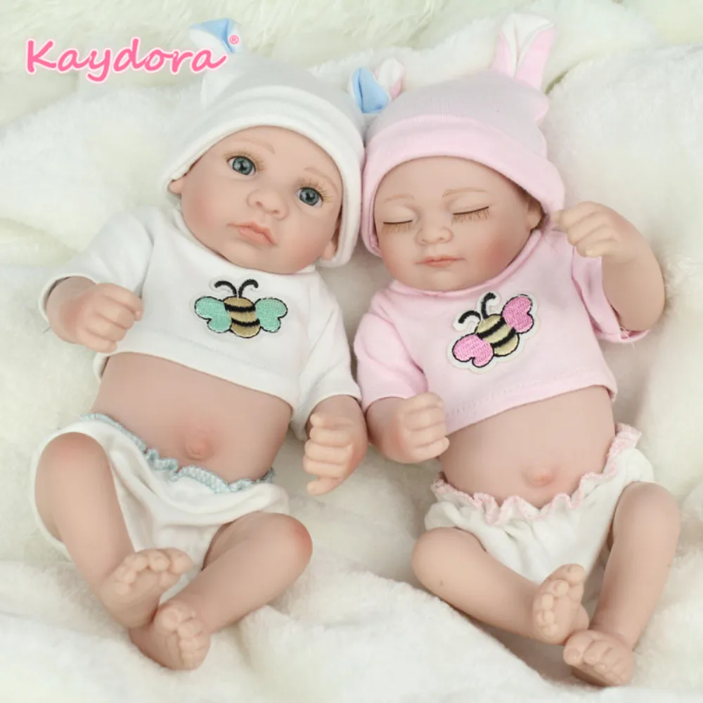 

Kaydora 10 inch 25cm Adorable lol Mini Reborn Bebe Dolls Handmade Hot sale reborn baby doll Twins Style baby doll Christmas gift