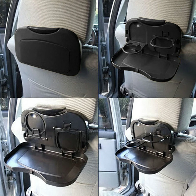 

Car Tray Food Car Stand Rear Seat Beverage Rack Water Drink Holder Bottle Travel Mount Accessory Foldable Meal Cup Desk Table
