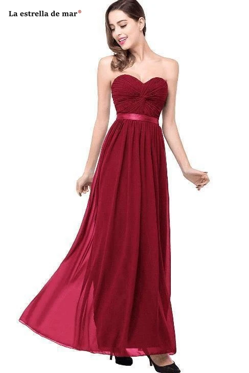 Vestido para madrinha de casamento longo Новый шифоновый с открытми плечами Холтер A Line темно-синий зеленый арбуз красный бордовый подружек невесты