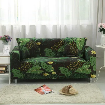 

Tropical Plants Banana Leaves Printing All-inclusive Sofa Cover Spandex Elastic Anti-dirty Slipcovers Home Couch Protector Cover