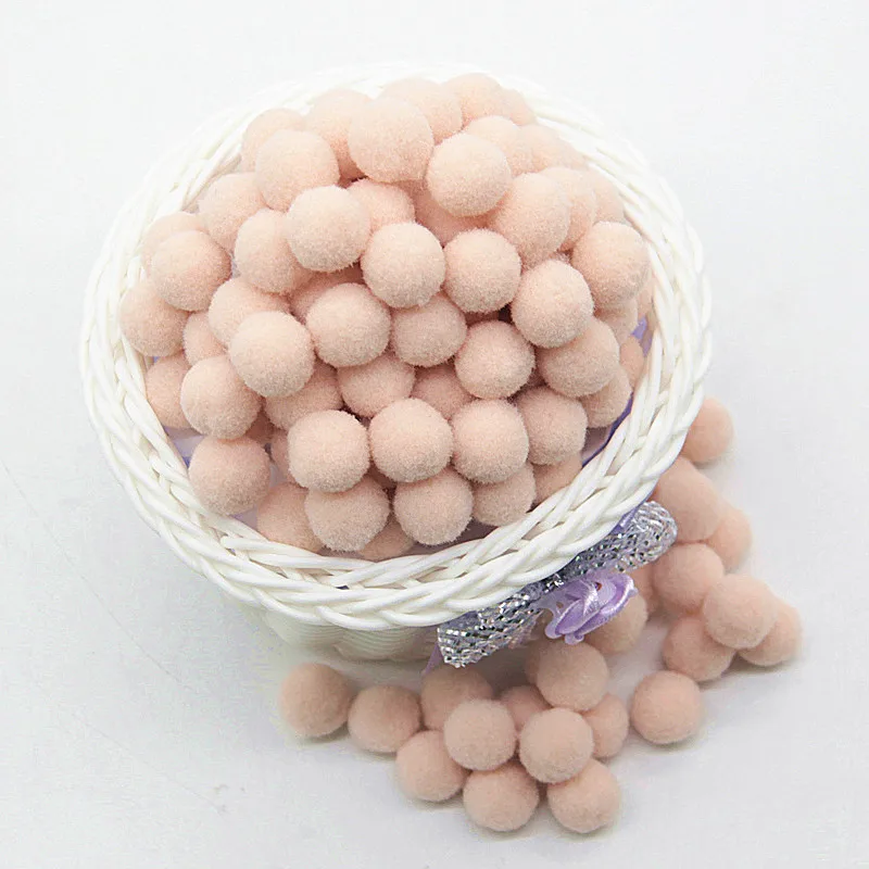 Бежевый помпон 8 мм 10 мм 15 мм 20 мм 30 мм Pom Poms Ponpon ремесла поставки DIY для детей игрушка швейная одежда домашнее свадебное украшение 20 г