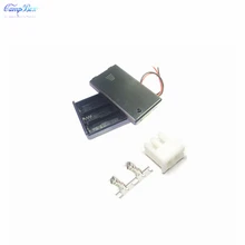 50Pcs 3xAAA Battery Case Holder Socket Wire Junction Boxes With Wires, Switch&Cover, XH 2.54 Header and Crimps