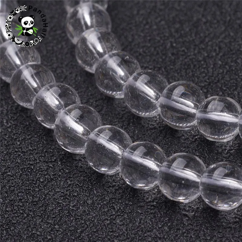 

4mm 6mm 8mm 10mm Transparent Clear Round Glass Spacer Beads Strands for Jewelry Bracelet Making Hole: 1mm 13"