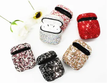 

diamond Case For Airpods For Air Pods Shockproof Earphone Protective Cover Waterproof for iphone 7 8 Headset Accessories