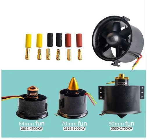 EDF 64mm70mm90mm 4500KV3000KV1750KV вентилятор для rc/реактивный самолет | Игрушки и хобби