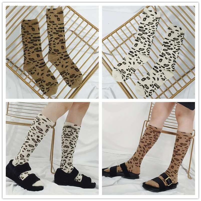 

Adult Size Mid Calf Knee High Crew Socks Leopard CAT Uncia Fashion YouTuber 2018 Street Cred New Trend Popular Icon Online Star