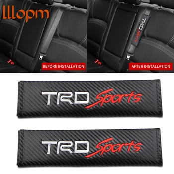 

2pcs/set Seat Belts Covers Padding Carbon Fiber Leather Belt Shoulder Sleeve For TOYOTA avensis Racing TRD Sports Car Styling