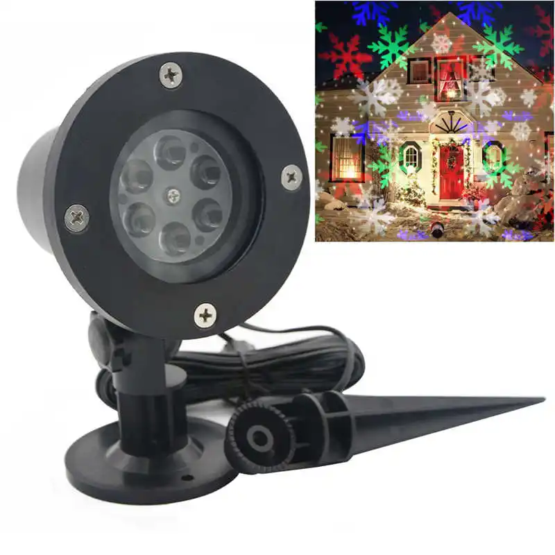 

Snowflake Moving Sparkling LED Landscape 1W ABS Waterproof Dynamic White LED Snowflake Pattern Laser Projector Star Light Xmas