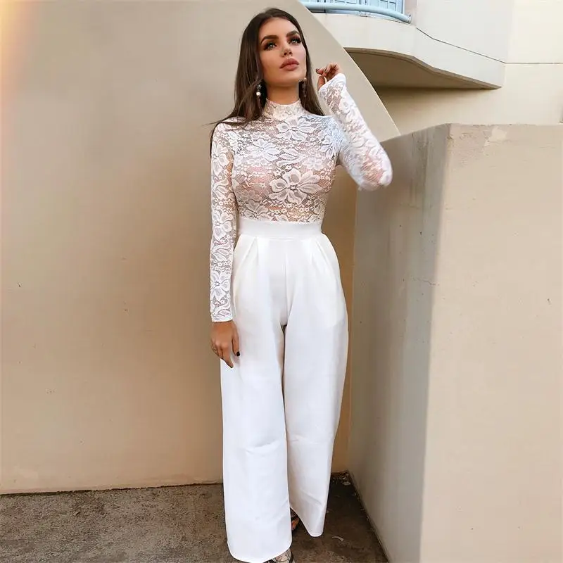 SEXEMARA White Lace Embroidery Sexy Long Sleeve Bodysuit Women See Through Bodysuits Leopard Top Nightclub Body Suit C66-AZ56 SEXEMARA White Lace Embroidery Sexy Long Sleeve Bodysuit Women See Through Bodysuits Leopard Top Nightclub Body Suit C66-AZ56