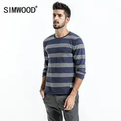 SIMWOOD свитер Для мужчин 2019 Весна Новые Slim Fit полосатые трикотажные свитера мужской плюс Размеры пуловеры брендовая одежда MT017023