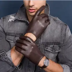 Мужские перчатки из натуральной кожи мужские Дышащие Модные Классические козья кожа без подкладки тонкие весенние летние перчатки для