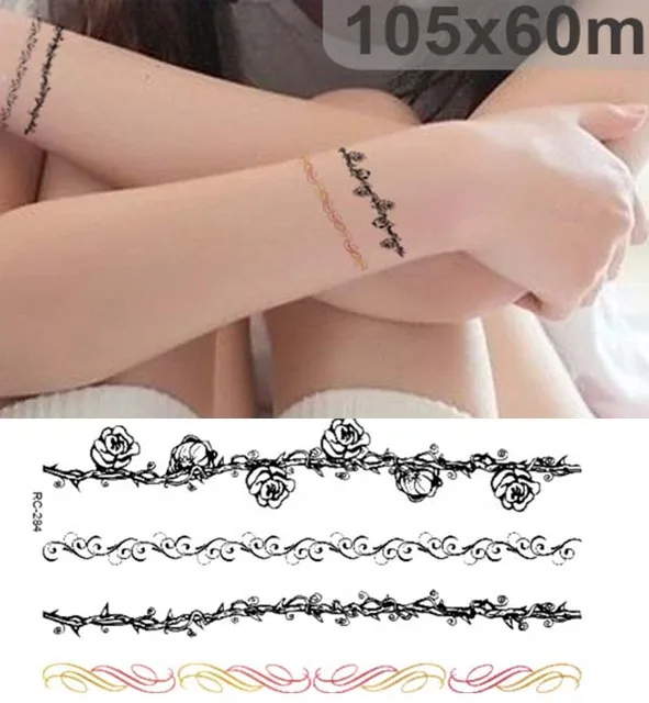 Hot Trend Of Female Small Fresh Element Bracelet Anklet Tattoo Stickers Waterproof Hot Trend Of Female Small Fresh Element Bracelet Anklet Tattoo Stickers Waterproof