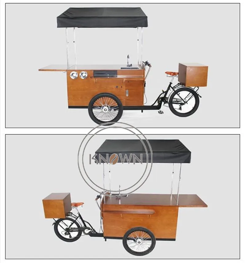 Коммерческий Электрический уличный кофе-Байк трейлер для перевозки продуктов пищевой тележки на продажу