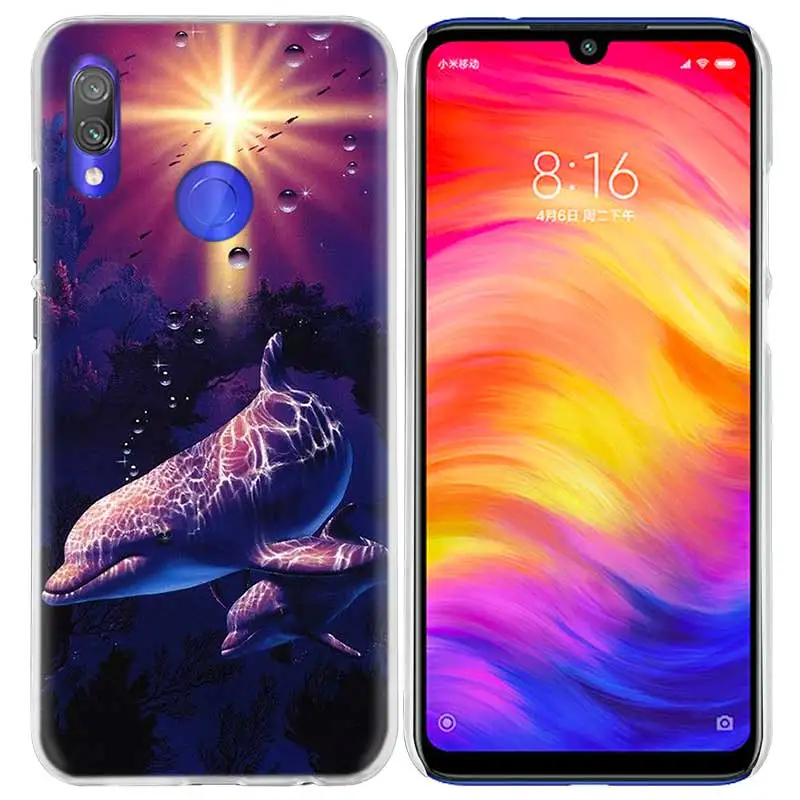 Милый чехол с дельфином для Xiao mi Red mi Go Note 7 6 6A Pro S2 5 5A 4X mi A1 A2 9 mi x 3 5G 8 lite Play F1 жесткий чехол для телефона с животными