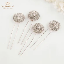 Сверкающие Серебристые шпильки для волос ручной работы, европейские Кристальные повязки для волос, свадебные аксессуары для волос, палочки для волос