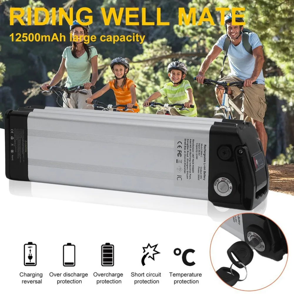 

48V 12.5AH 600Wh Strong Replacement Li-Ion Battery For Electric Bicycle E-Bike Bicycles Mountain Bikes EU Plug