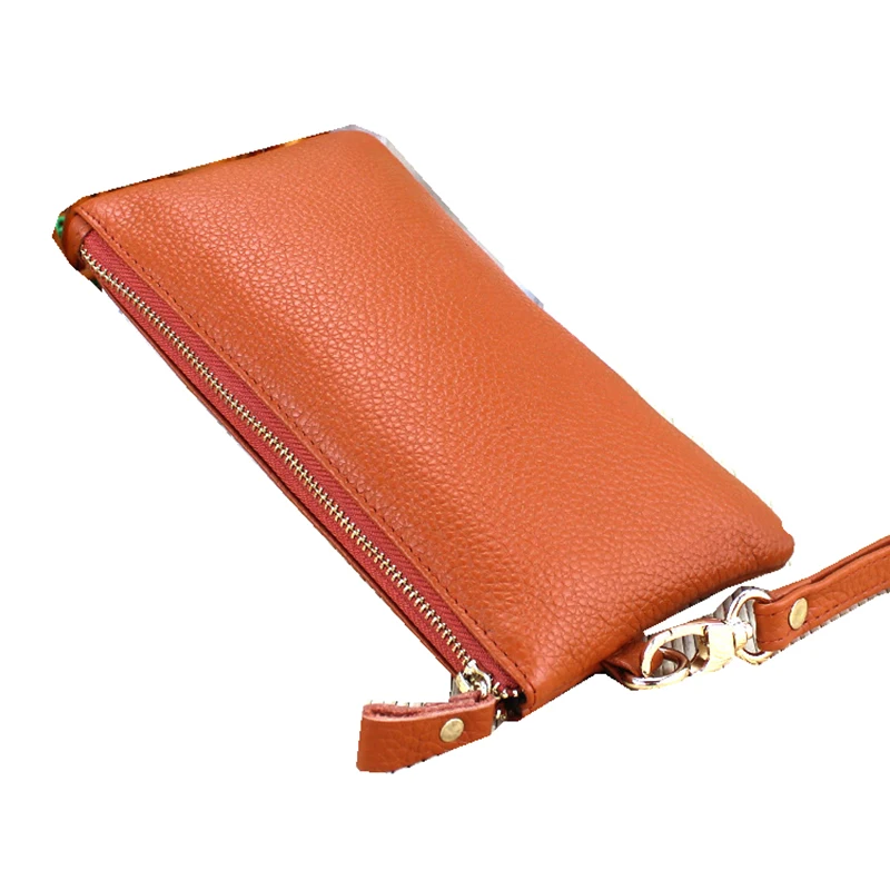 Женская косметичка из натуральной кожи, женская сумка для мобильного телефона, сумка для ключей, кошелек для денег, кожаный косметический Чехол, органайзер для хранения