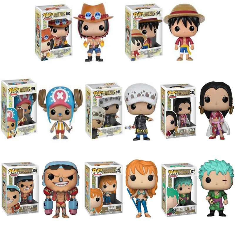 

Funko Pop One Piece Luffy Monkey D.NAMI FRANKY Cartoon 10cm VInyl Action Figure Collectible Model Toys for Children Gift 3F20