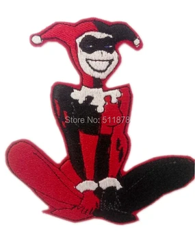 

3.1" Harley Quinn DC Batman Comic Villain patch Gotham Joker Jester Uniform Animated Movie TV Series Embroidered Emblem iron on