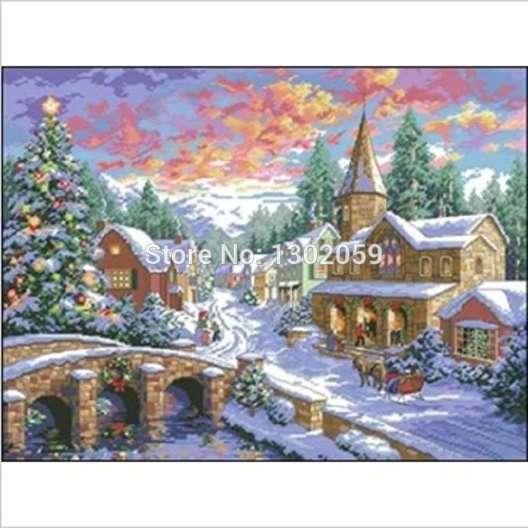 

Available Christmas Coming Needlework Embroidery Package Cross Stitch Kit Factory Sale