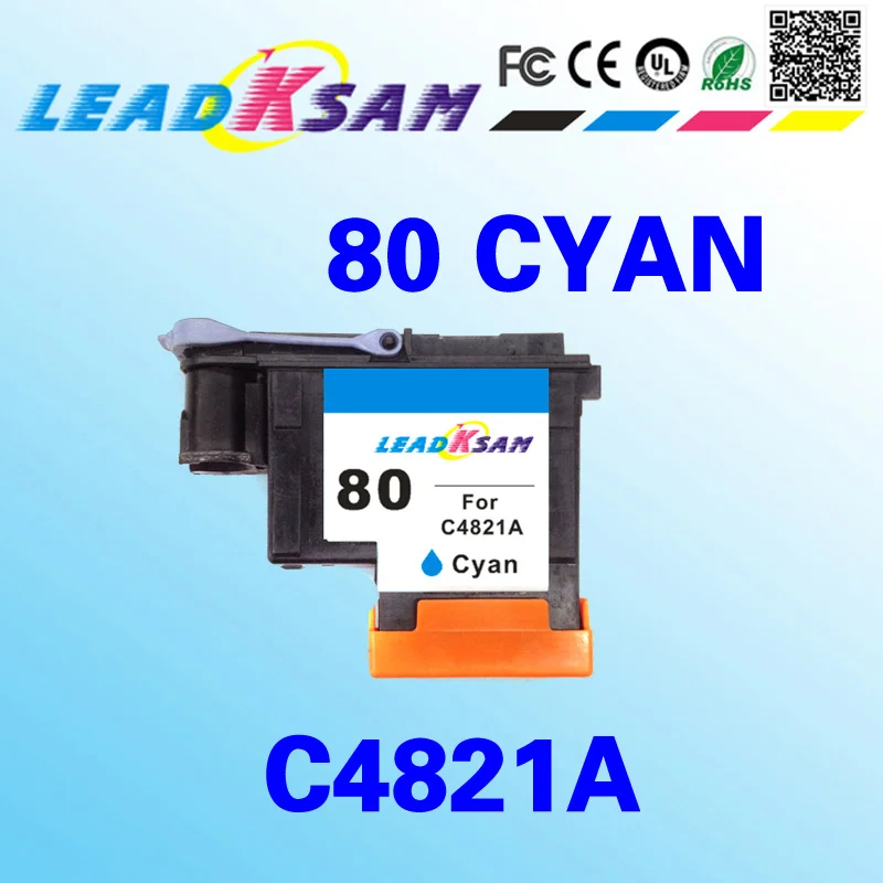 Совместима с печатающей головкой hp80 Cyan Compitable C4821A для головки 80 чернильных