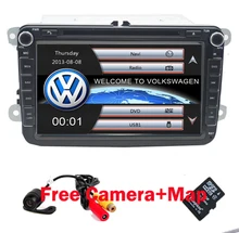 2 Din 8 Pulgadas de Coches Reproductor de DVD Para VW POLO Golf PASSAT SEAT LEON Skoda Octavia Con 3G Radio Gps 1080 P FM Libre cámara