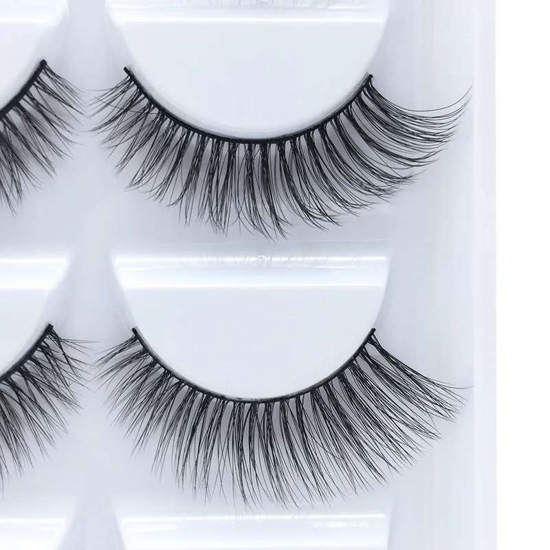 Conjunto de Cílios Feitos à Mão Quente Vison Natural Longo 3d Cílios Caixas Falsos Maquiagem Falso Chicote Atacado Dhl 50 12 Cheap Cílios postiços
