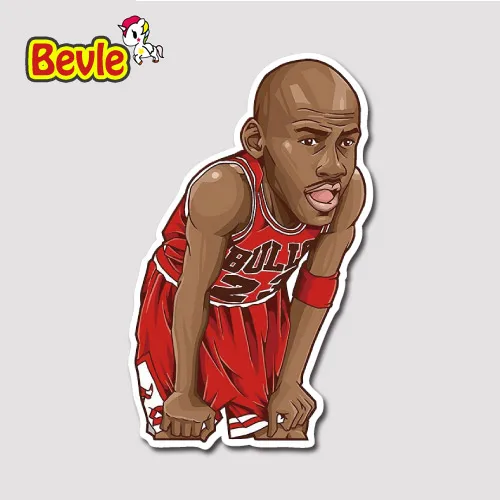 

Bevle 9347 NBA Bastetball Super Star MJ Waterproof Stickers Laptop Luggage Fashion Car Graffiti Cartoon Sticker Fashion DIY