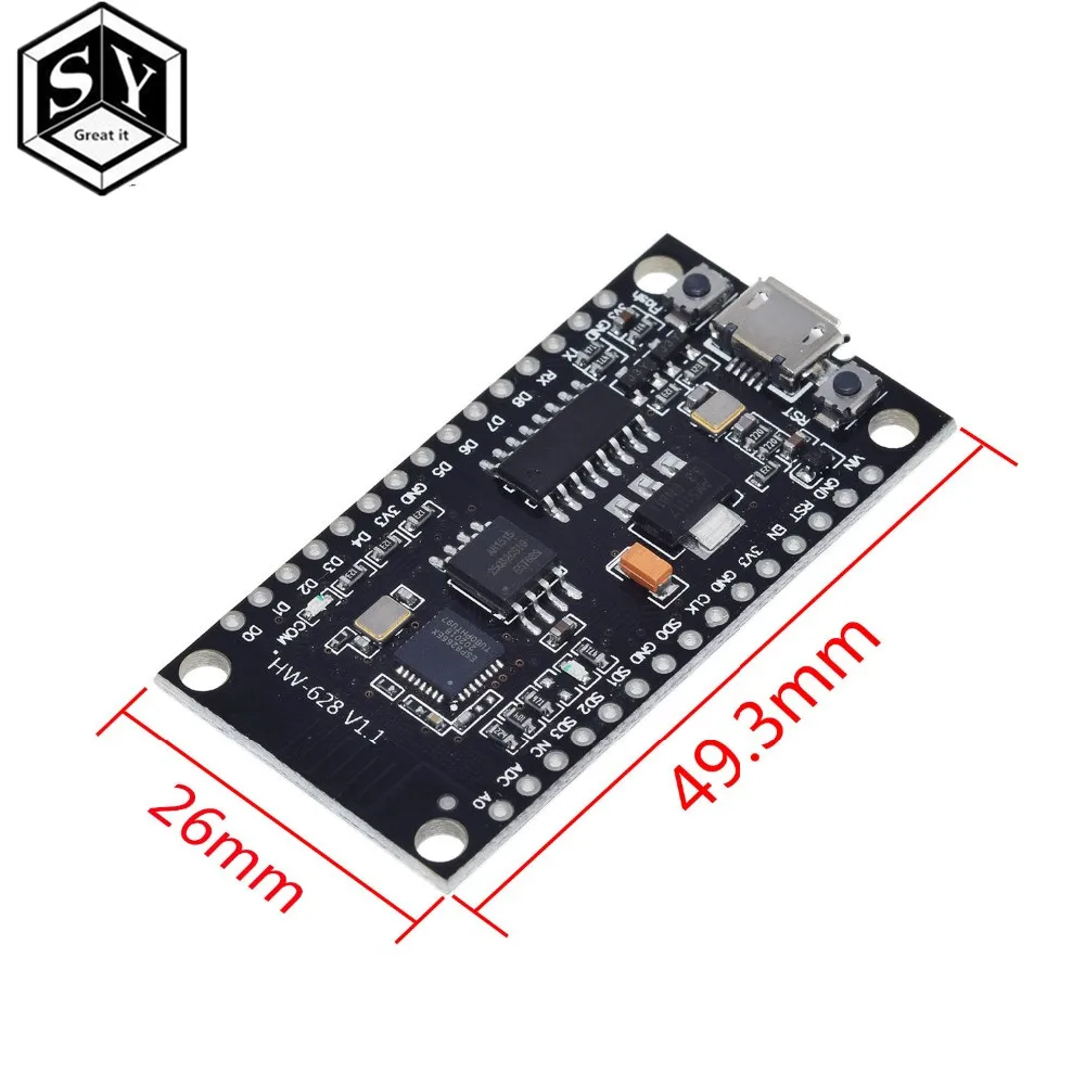 Беспроводной модуль CH340/CP2102 NodeMcu V3 V2 Lua wifi Интернет вещей макетная плата на основе ESP8266 ESP-12F с pcb антенной