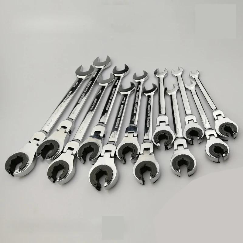 

Adjustable Spanner repair tool Ratchet Flare Nut Wrench Spanner Ratchet 72 Teeth Hand Tools