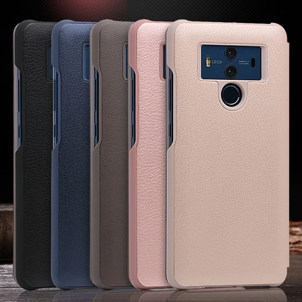 Флип чехол Smart View кожаный для телефона Huawei Mate 10 Pro Mate10 10pro Mate10pro роскошный Магнитный