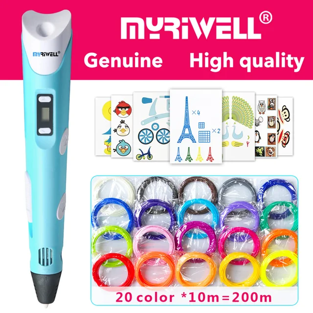 Best Offers myriwell 3d pen 3d pens,LED display,ABS/PLA Filament,model Smart 3d printing pen Best Gift for Kidspen-3d print pen
