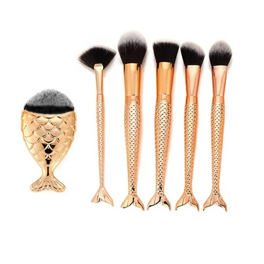 

6PCS Make Up Foundation Eyebrow Eyeliner Blush Cosmetic Concealer Brushes Makeup Brushes Set Professional brochas maquillaje 40*