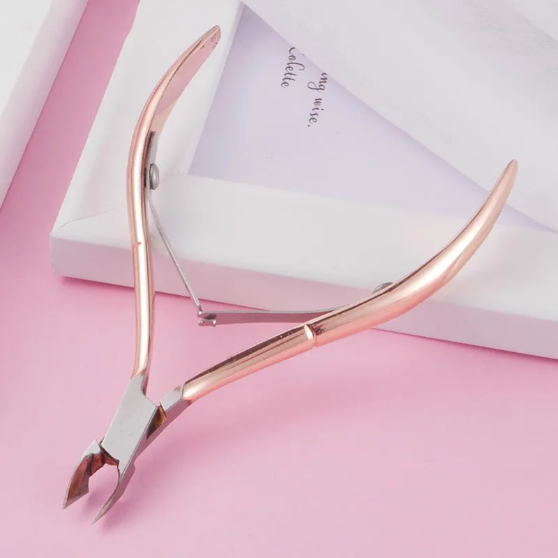 

1pc Rose Gold Nail Cuticle Nipper Clipper Cutter Scissor Trimmer Cuticle Dead Skin Remover Pedicure Nail Art Tool for Manicure