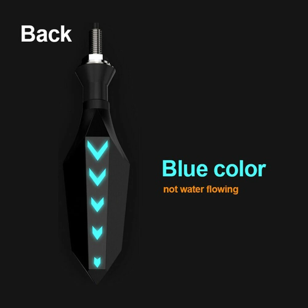 Cheap 2pcs LED Motorcycle Directional Lights Flowing Motorcycle Turn Signal Light Motor Indicator Lamps Night Safety Cycling Lights 1